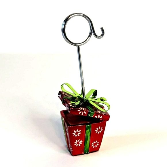 Picture Photo Place Card Holder Christmas Present Décor - Picture 2 of 4